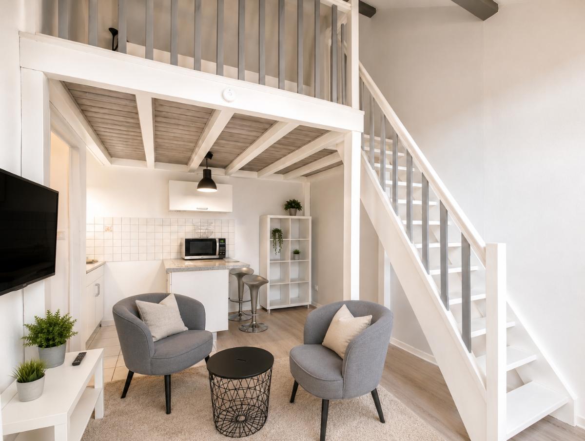 Vue de face de l'appartement studio meublé à louer à Saint-Avold